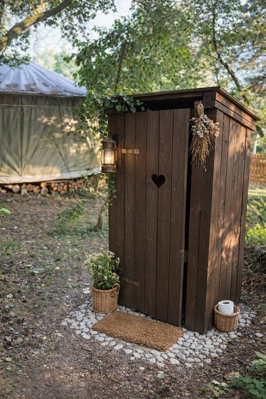 Vlastní suché WC u velké jurty